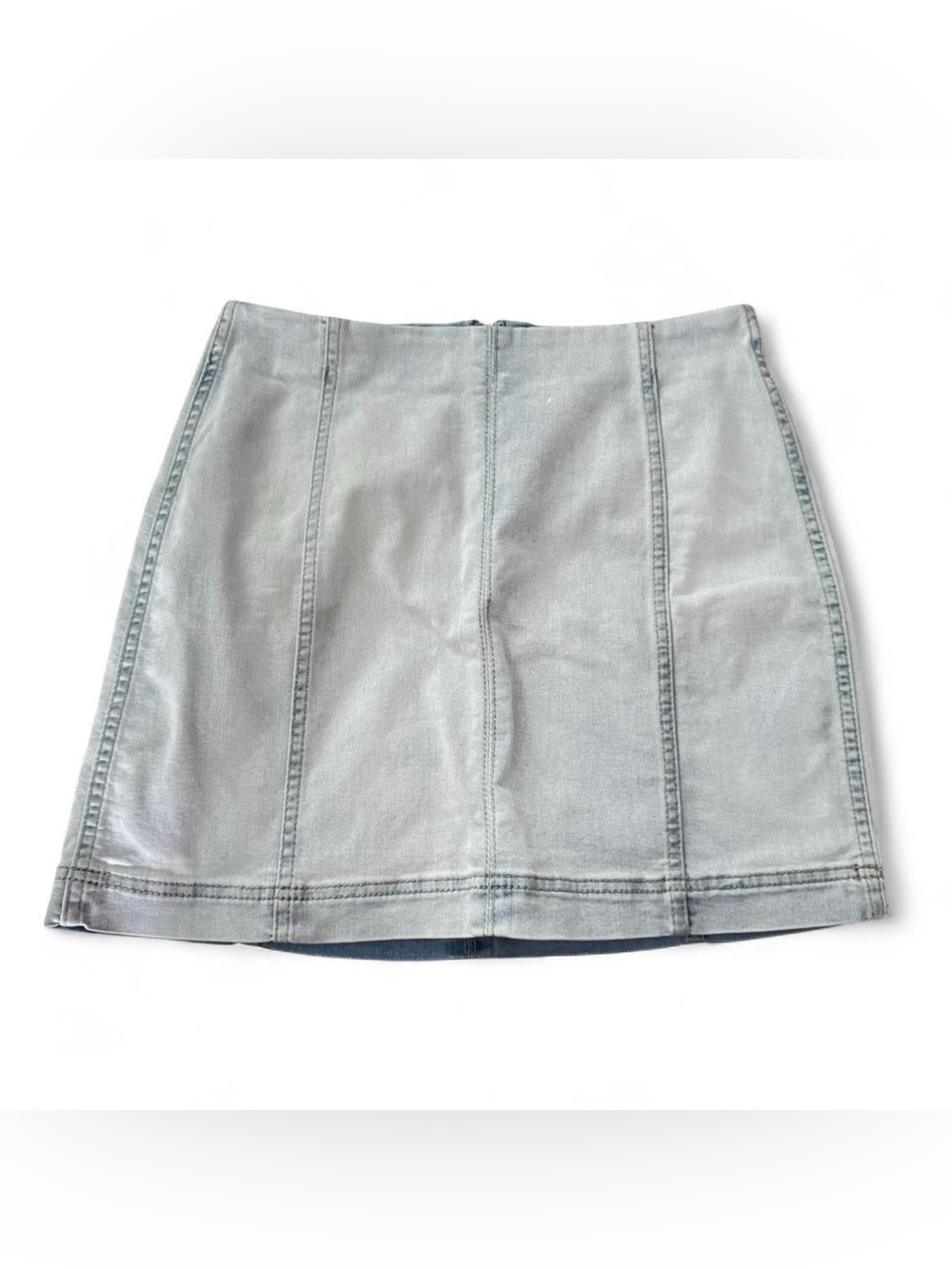 wild fable Light Blue Paneled Denim Mini Skirt
